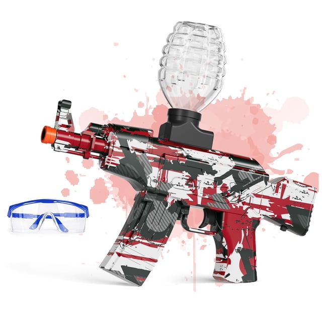Pistola Voluart, lanzador de bolas de gel automático, eléctrico, rojo