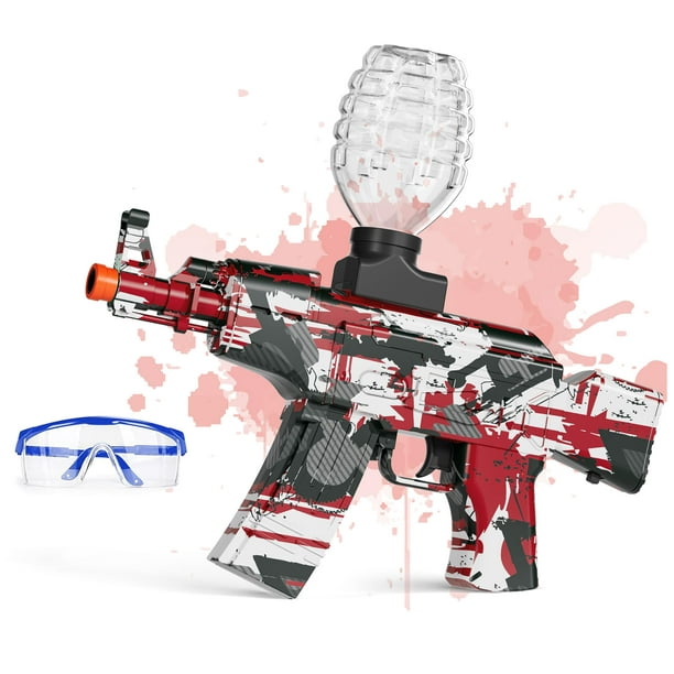 Pistola Voluart, lanzador de bolas de gel automático, eléctrico, rojo