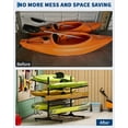 thumbnail image 4 of Kayak Storage Rack for 6 Kayaks, Freestanding Double-Sided Heavy Duty Steel Kayak Rack with Wheels and Hanging Straps for Outdoor and Garage Storage, Black, 4 of 7