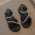thumbnail image 4 of Zecgelong Girls' Fashion Toe Flat Sandals For Summer Girls Princess Sandals Size 10.5 Black, 4 of 5