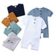 thumbnail image 2 of Pelele de verano para bebé recién nacido, ropa de bebé de Color sólido, peleles de niña, Pelele de algodón de manga corta con cuello redondo para niños de 0 a 24 meses Tan Jianjun  unisex, 2 of 2