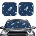 thumbnail image 2 of Yiaed Space Dinosaur Print Car Front Windshield Sun Shade,Foldable Anti-UV Car Sunshade for Front Window for Most Vehicles-Large, 2 of 5