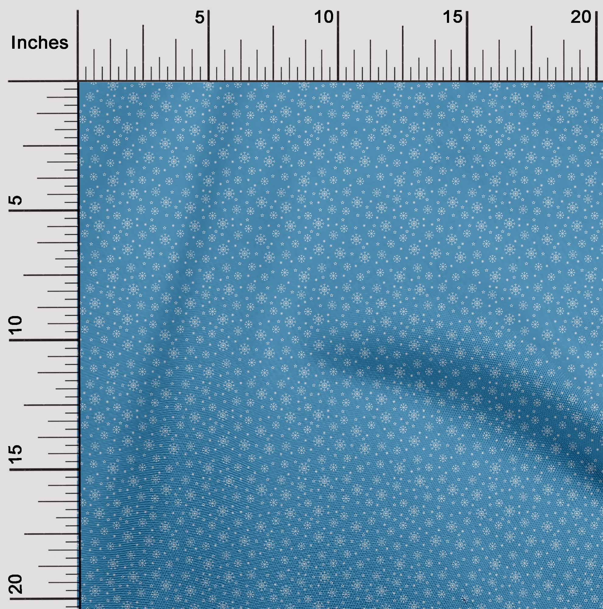 oneOone Cotton Silk Blue Fabric Christmas Diy Clothing Quilting Fabric Print Fabric By Yard 42 Inch Wide
