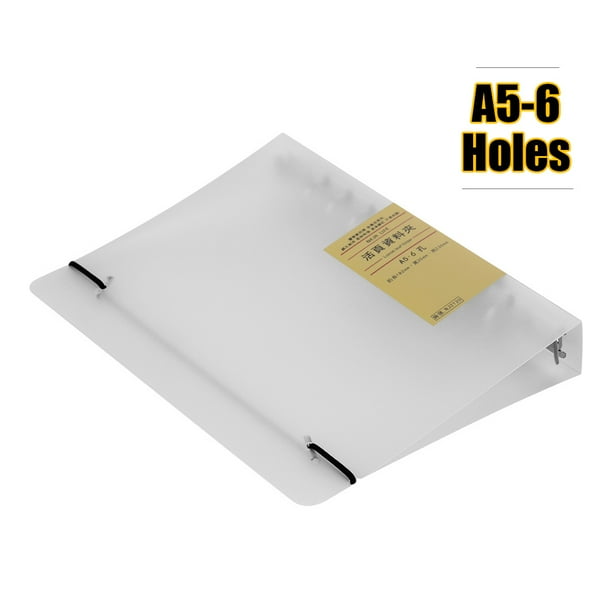 A5 6Ring Binder PP Cover Translucent Loose Binder Folder Protector