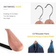 thumbnail image 3 of Perchas de madera TOPIA HANGER de cedro, hombros anchos, paquete de 8, 3 of 7