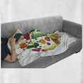 thumbnail image 6 of Vegetable Soft Flannel Fleece Blanket, Healthy and Fresh Ingredients in Circle Vegetarian Yummy and Natural Food Theme, Cozy Plush for Indoor and Outdoor Use, 70" x 90", Multicolor, by Ambesonne, 6 of 6