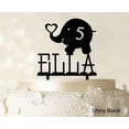 thumbnail image 1 of Custom Birthday Cake Topper Personalized Shiny Black Cake Topper Color Option Available 5-7 Inches Wide, 1 of 1