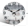 thumbnail image 3 of Wall Clock Beach Theme Blue Battery Operated Silent (10in Grey), 3 of 5