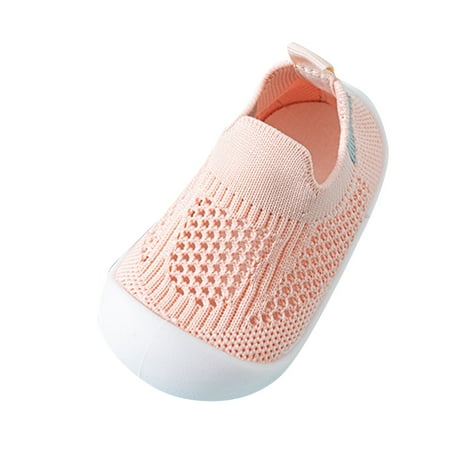 

Quealent Toddler Boys Girls Sneaker Slip On Shoes Kids Lightweight Breathable Walking Shoes (Pink 16)