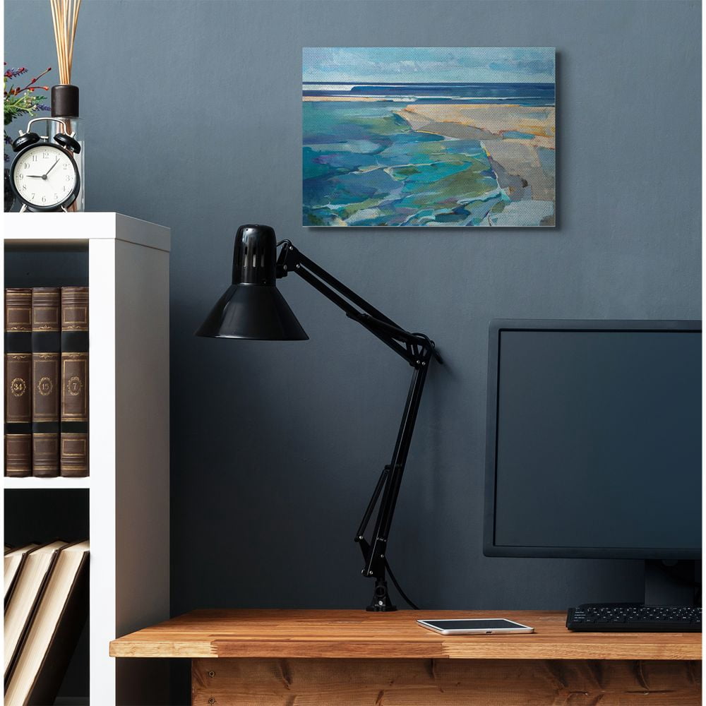 Stupell Industries Abstract Beach Landscape Pastel Cubism Painting Canvas Wall Art Design by Third and Wall