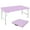 Light Purple, variant on 4ft Green Portable Folding Table Indoor Outdoor Heavy Duty 135KG Capacity Foldable Camping Picnic Patio Deck Table with Waterproof Top