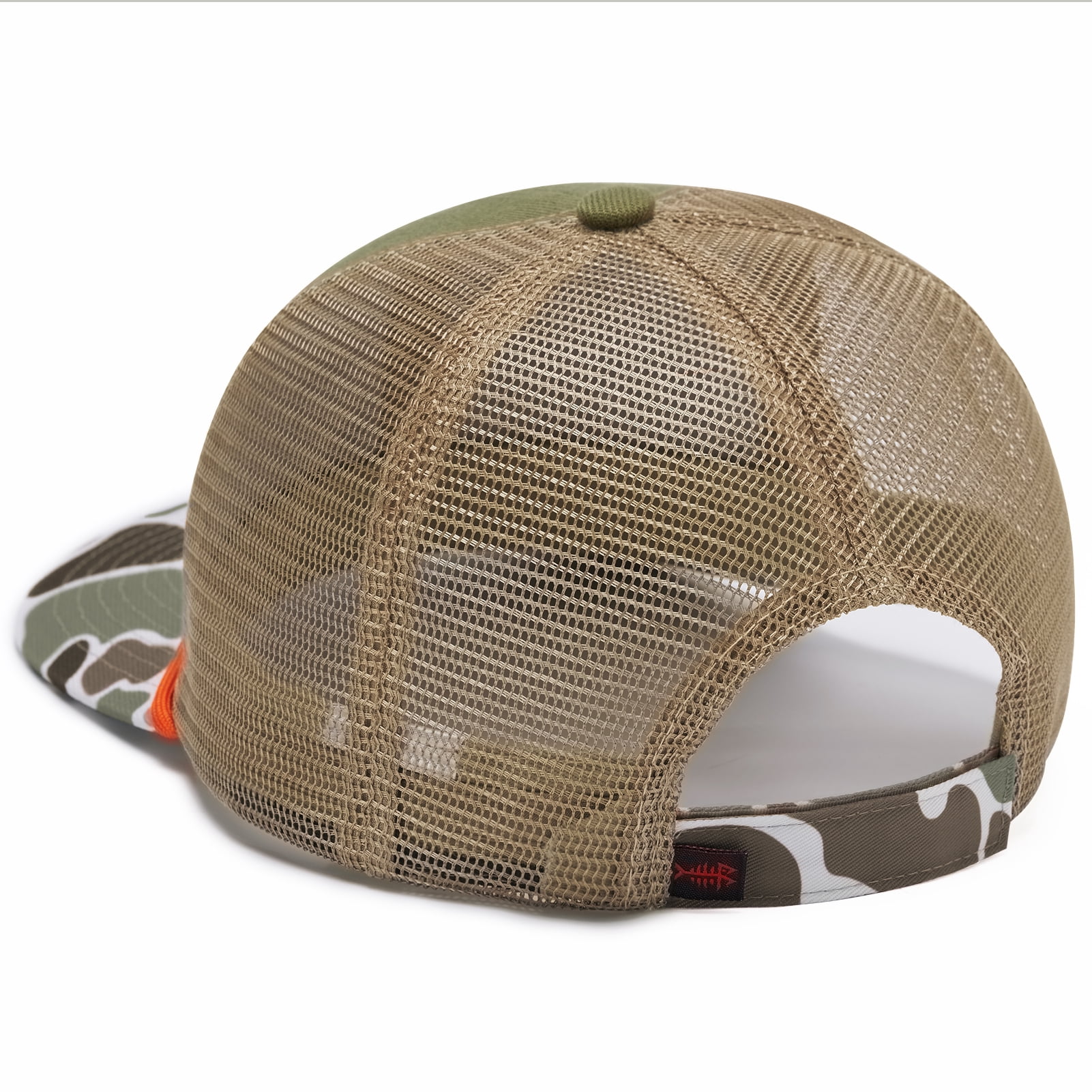 Bassdash Camo Rope Trucker Hat Adjustable, Embroidered Baseball Cap with Mesh Back for Hunting & Fishing
