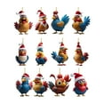 thumbnail image 3 of Adornos navideños, colgante de gallo, decoraciones creativas para árboles de Navidad para favores de fiesta, regalos de Navidad, decoración del hogar, Estilo A Macarena Colgante Gallo, 3 of 8