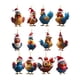 thumbnail image 3 of Adornos navideños de pollo, colgantes para árbol, accesorios, manualidades, llaveros creativos Estilo A, 3 of 9