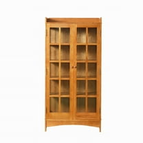 Crafters and Weavers Arts and Crafts 39" Solid Wood China Cabinet in Cherry
