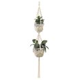 thumbnail image 2 of Freedo 2Pcs Macrame Plant Hangers Indoor Outdoor Hanging Planter Basket Cotton Rope Hand-knitted Flower Pot Net Bag STYLE 5, 2 of 8