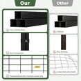 thumbnail image 4 of Outdoor Dog Kennel with Roof, Dog Kennel Outside with 2 Dog Bowls, Large Dog House Pen Dogs Run Enclosure with Secure Lock and Wateproof Sunproof Cover (4'L x 4'W x 4.6'H) Black, 4 of 7