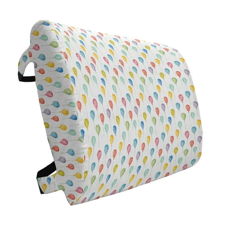 

Colorful Lumbar Pillow Colorful Balloons Birthday Party Theme Celebration Festival Surprise Event Pattern Soft Back Cushion Office Chairs with Adjustable Straps 14 x 13 Multicolor by Ambesonne