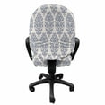 thumbnail image 3 of Abstract Office Chair Slipcover, Eastern Pattern of Shapes and Dots, Protective Stretch Decorative Fabric Cover, Standard Size, Champagne Pale Eggplant, by Ambesonne, 3 of 5