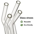 thumbnail image 2 of Pajitas de cristal LIFEHIM resistentes a roturas, 25 cm, transparentes, 4 unidades, 2 of 9