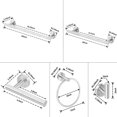thumbnail image 3 of YYAO 6-Piece Bathroom Hardware Set, Bathroom Wall-Mounted Stainless Steel Towel Rack Set, Brushed Nickel, 3 of 8