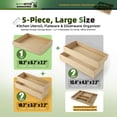 thumbnail image 2 of Set organizador de cajones BAMOTTO CRAFTBAMBOO Stack Bamboo x5, 2 of 7