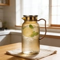 thumbnail image 4 of hulanddfd 1L Drink Dispenser for Parties, 34oz Clear Plastic Water Pitcher with Stainless Steel Lid for Cold Drinks Beverage Container for Juices Tea Soda and Lemonade, 4 of 6
