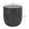 thumbnail image 2 of Lightweight Concrete Barrel Side Table for Indoor Outdoor Use, 15.5" Accent Table, 2 of 8