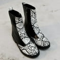 thumbnail image 4 of Tejiojio Fall Women's Short Tube Plus Size Fashionable Snake Print Side Zipper Ankle Boots, 4 of 9