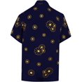 thumbnail image 2 of HAPPY BAY Men's Casual Button Down Short Sleeves Hawaiian Shirt Beach Aloha Party Holidays Shirts Summer Stylish Vacation Tops M Night Sky_AE13, 2 of 6