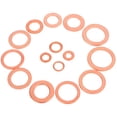 thumbnail image 3 of Toolwiz 150PCS 15 Sizes Copper Washers Metric Sealing Assortment Set Flat Ring Sump Plug Crush Wash, 3 of 7