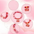 thumbnail image 6 of 1 Box 224Pcs DIY 6 Sets Valentines Day Bracelet Making Kits Rose Charm Bulk Romantic Pink Glass Beads Red Heart Bead Love Charms for Jewelry Making Kits Adults Women Gifts Wedding Supplies, 6 of 6