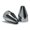 Black Chrome, variant on Ciro Fluted Spike Bolt Screw Cap Set (55pk) for Harley - Chrome/Black 70002