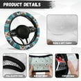 thumbnail image 6 of Yuyamidu Aztec Western Geometric Car Steering Wheel Cover Blue Flannel Steering Wheel Case Winter Warm Auto Interior Decor Anti Slip Steering Wheel Accessories for Sedan, 6 of 7