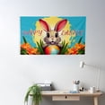 thumbnail image 2 of Cayyon Happy Easter Rabbit  Flag Banner 3x5 feet with 2 Brass Grommets, 2 of 4