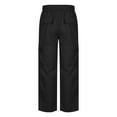 thumbnail image 6 of USNSM Men's Cargo Pants Casual Outdoor Multi Pockets Loose Drawstring Elastic Waist Jogger Straight Leg Pants for Hiking Black XL, 6 of 6