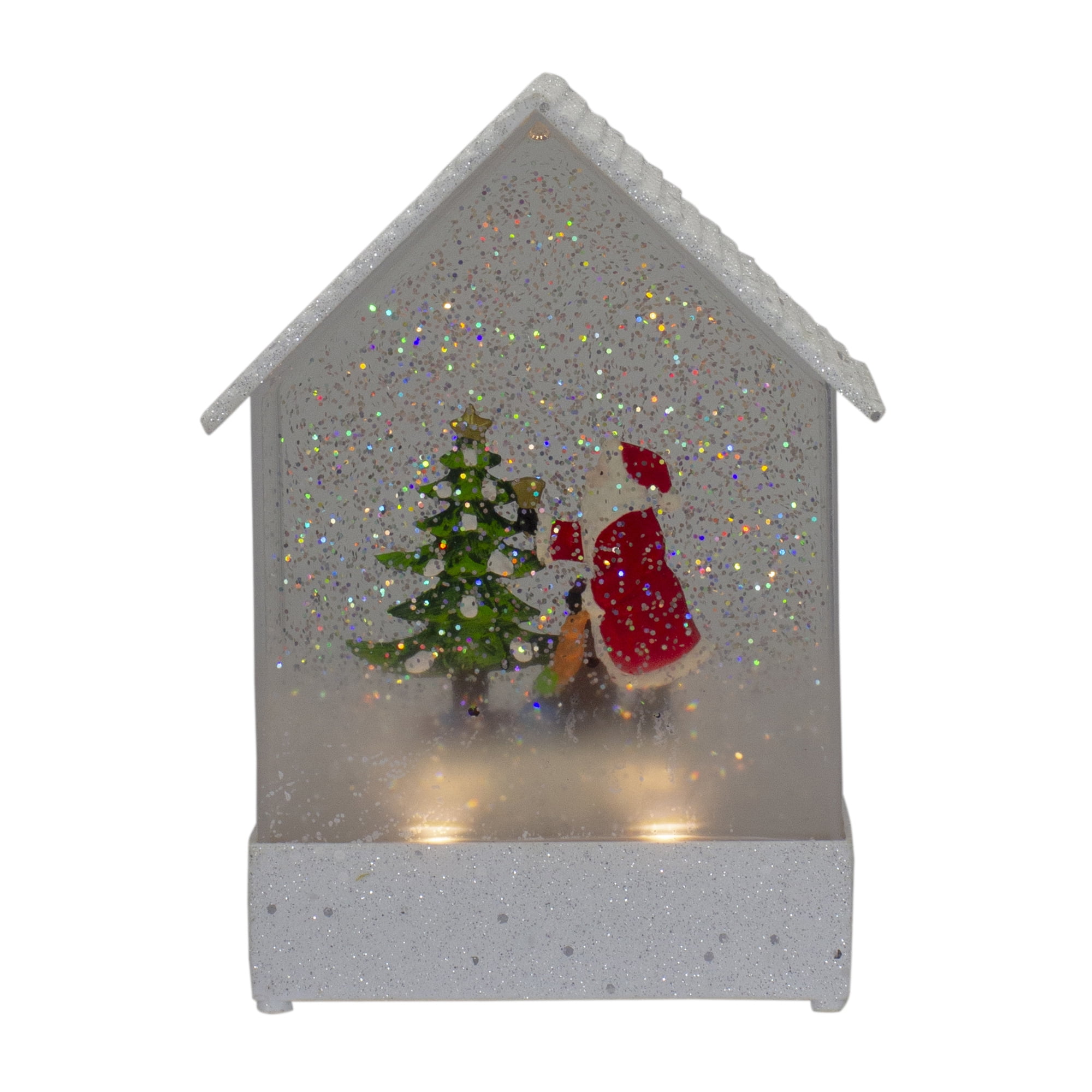 Christmas Photo Snowglobe with glitter snowflakes and snow Holds 1 or 2 photos 