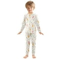 thumbnail image 3 of joogoo Cartoon Ice Cream 2 Piece Long Sleeve Tee and Pants Cotton Pajama Set 4T, 3 of 7