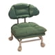 thumbnail image 4 of Clouds Taburete bajo con ruedas para silla, taburete giratorio de 360°, moderno asiento con ruedas, pequeño taburete con ruedas para cambiar zapatos, Verde oscuro, 4 of 8