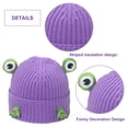 thumbnail image 3 of Gorro de lana con protección para las orejas con forma de rana de dibujos animados, divertido gorro de lana holgado y cálido para esquiar en invierno, 3 of 5