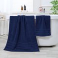 thumbnail image 5 of JML Navy Bath Towel Set of 8 Pieces - Cotton Blend Highly Absorbent Towels for Bathroom, 2 Soft Bath Towels, 2 Hand Towels, 4 Washcloths, 5 of 6