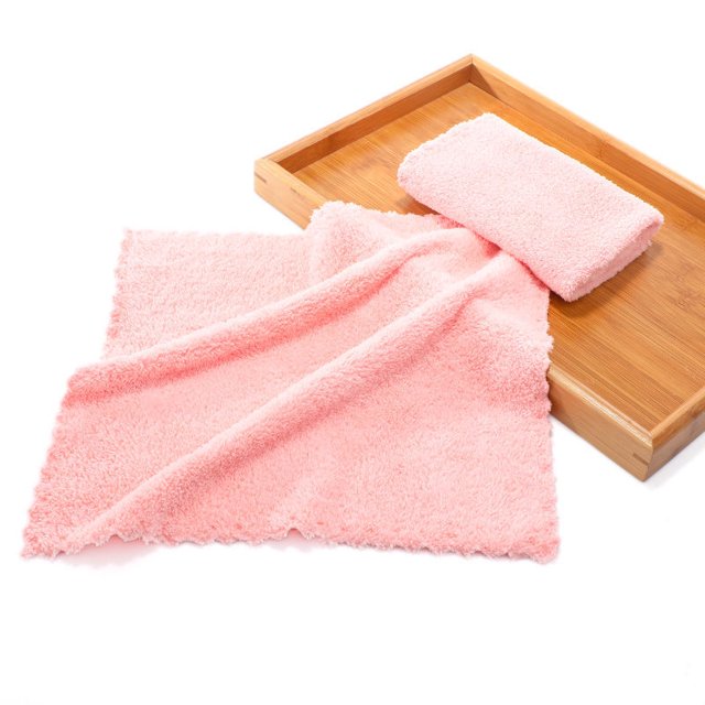 Toalla cuadrada pequeña de vellón coral, toalla facial, toalla de mano para jardín de infantes, toalla para saliva de bebé, regalo de oso