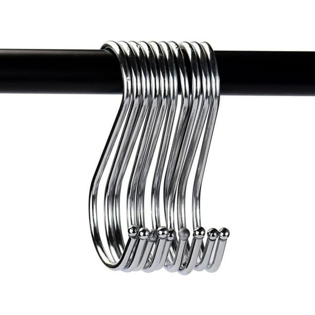 Gancho colgante de metal, 10 piezas Gancho de metal en forma de S Gancho de metal en forma de S Gancho en forma de S Diseñado para precisión