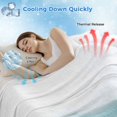thumbnail image 3 of Turquoise White Ombre Cooling Blanket,Lightweight Breathable Summer Throw Blanket with Double Sided Cold Effect,Modern Country Abstract Stripes Picnic Blankets Bed Sheet for Hot Sleepers 40"x60", 3 of 8