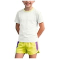 thumbnail image 3 of WUANDIXFA Boys' Rash Guard Toddler UPF 50+ Rashguard Short Sleeve Sun Protective Swim Shirt (White, 4-5 Years), 3 of 9
