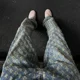thumbnail image 2 of Pantalones vaqueros de pierna recta adelgazantes Hiphop de marca de moda Jacquard estampado completo estilo callejero europeo americano para hombres, 2 of 5