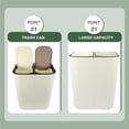 thumbnail image 3 of OUNONA Recycle Bin with Lid Ivory White Odor Prevention Simple Design Homeowners 1Set, 3 of 8