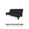 DHP Dexter Futon & Lounger, Convertible Sofa Bed & Couch, Navy Blue