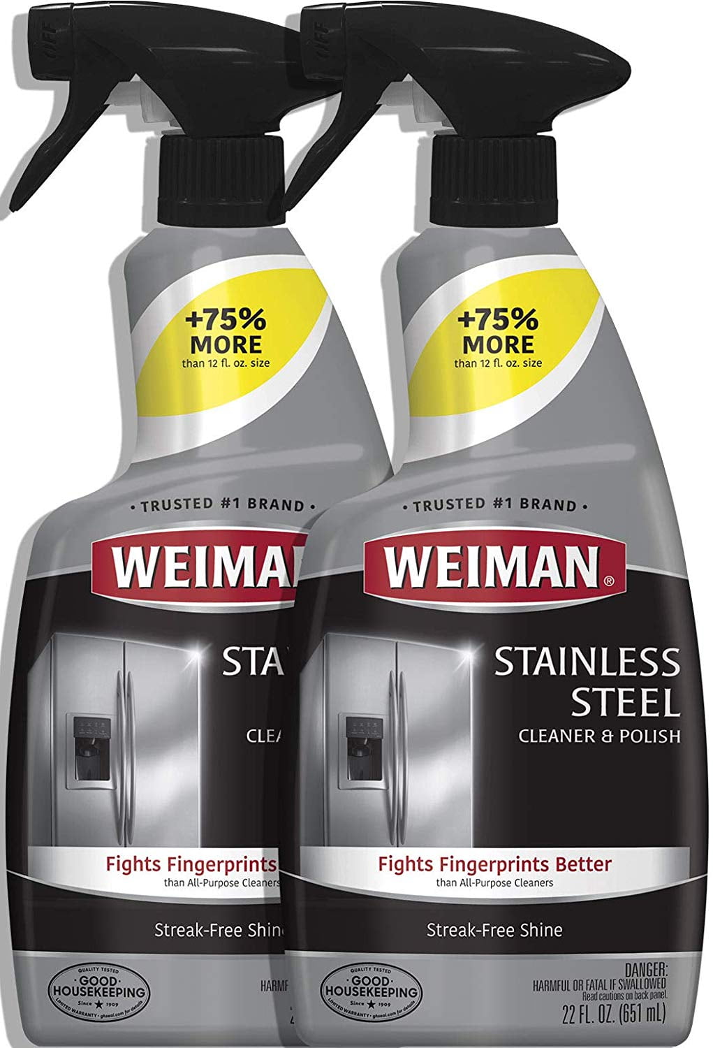 Weiman Stainless Steel Cleaner and Polish 22 Ounce (2 Pack)