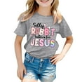 thumbnail image 2 of Toddler Girls Shirts 4t Crew Neck Cartoon Print Pullover Tops Lightweight Plus Size Baby Clothes,Grey,10-11 Years, 2 of 3